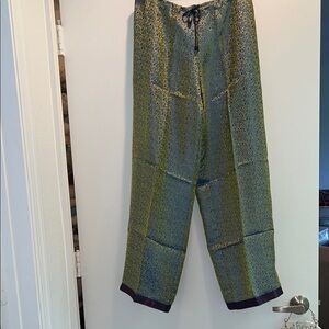 Sheikh & Sexy  printed shiny fabric -drawstring waist Size Medium